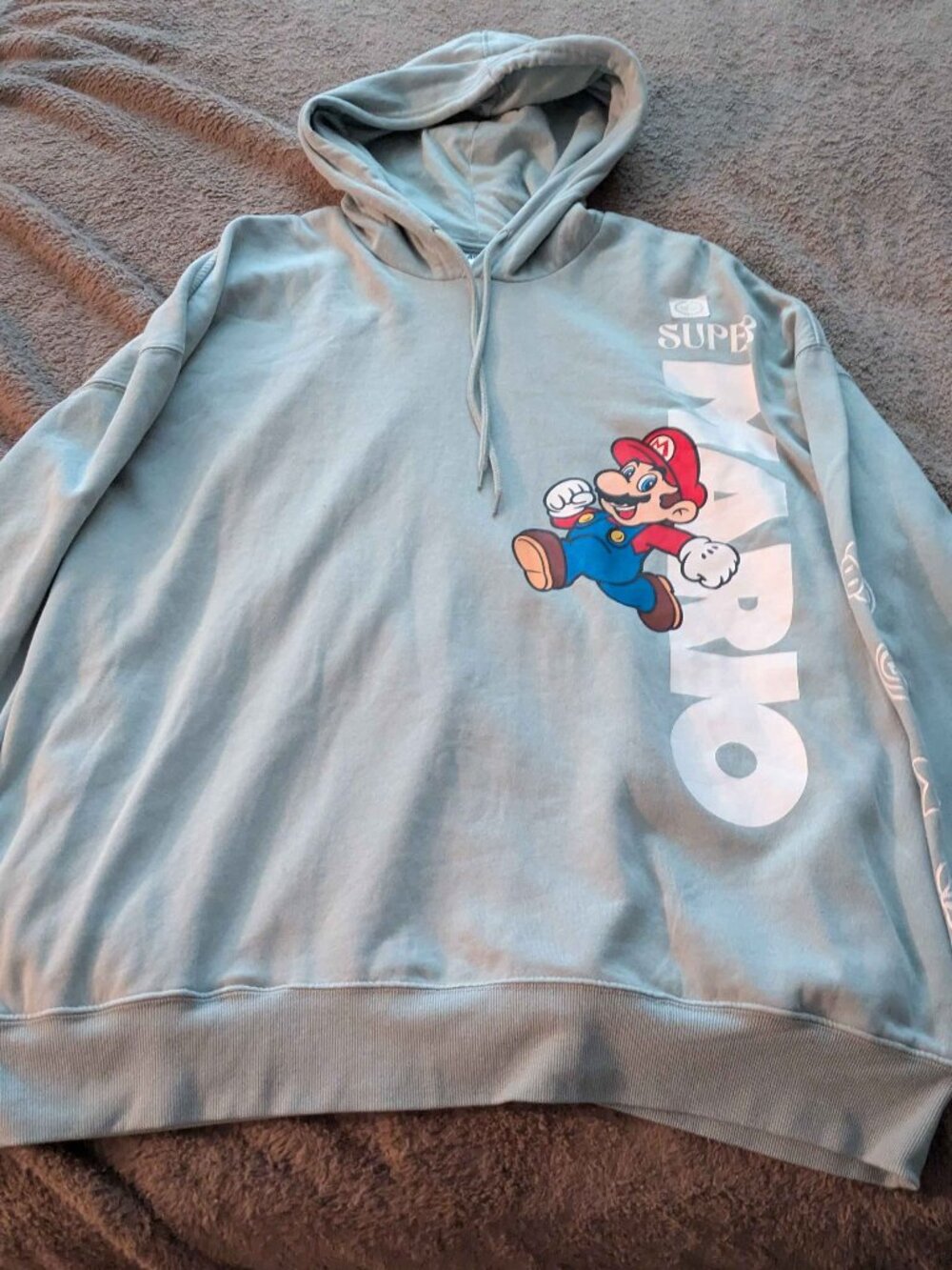 Nintendo Super Mario Video Game Sweatshirt Hoodie Size XL Gaming